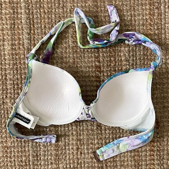 Jantzen Floral Underwire Pushup Bikini Size 8 - Picture 3 of 9